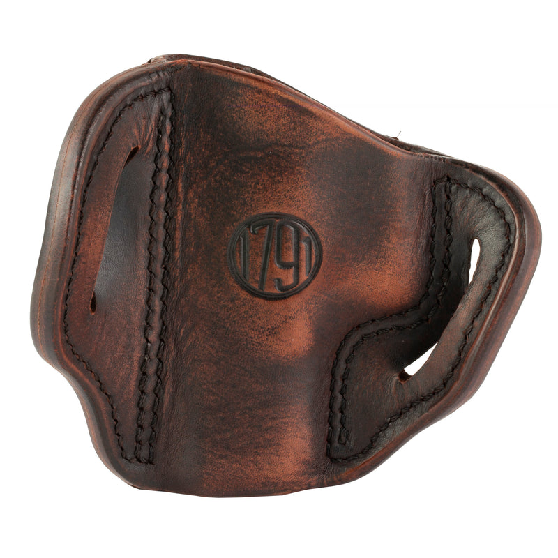 Load image into Gallery viewer, 1791 Outside the Waistband (OWB) Belt Holster (Vintage Brown, Right Hand) - Size 2.1
