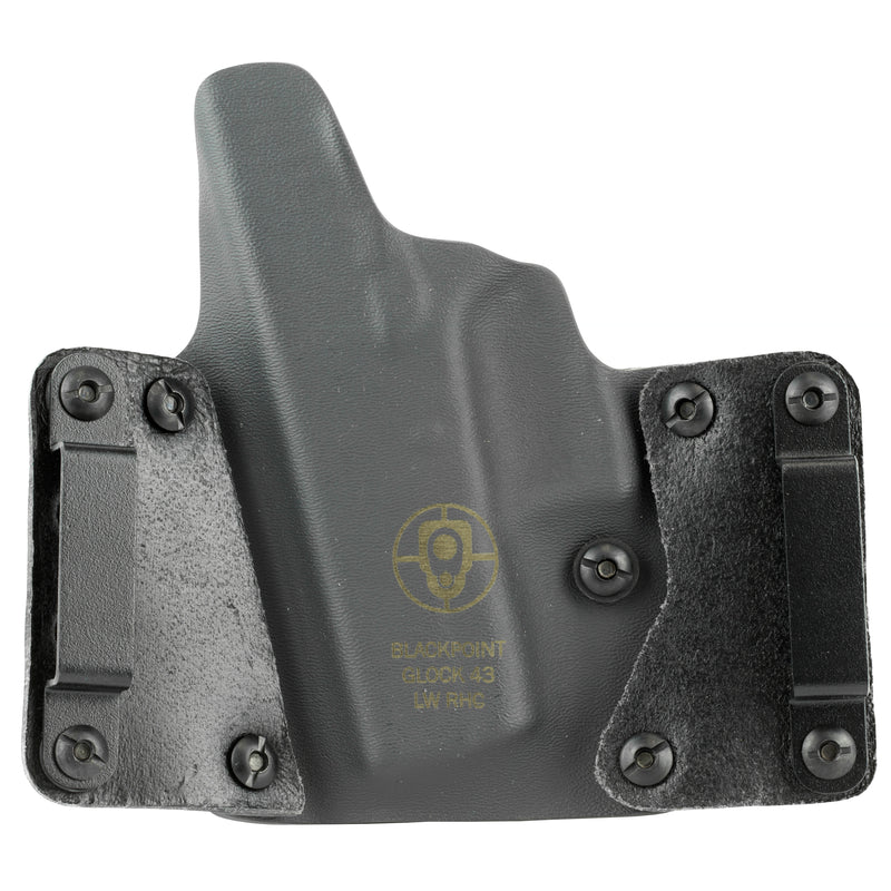 Load image into Gallery viewer, Blackpoint Tactical Leather Wing Holster For GLOCK 43 Right Hand Black (103336)
