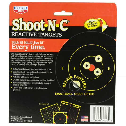 Birchwood Casey Shoot-N-C Rnd Bullseye Target 48-3