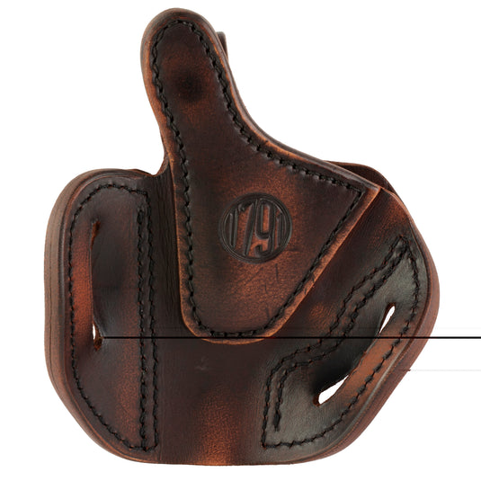 1791 Revolver Thumbreak Leather Holster (Vintage Brown, Right Hand) - Size 2s