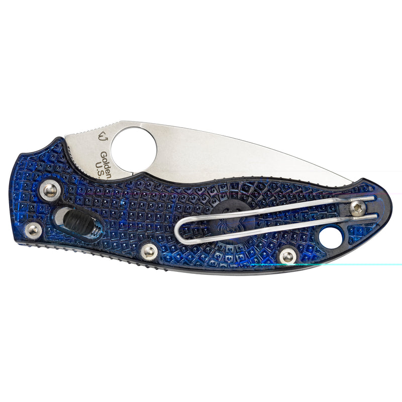 Load image into Gallery viewer, Spyderco Manix2 Blue Frcp Plain
