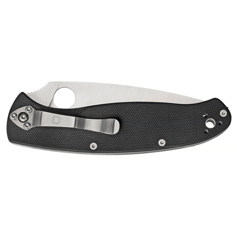 Load image into Gallery viewer, Spyderco Resilience Folding Knife , 4.2&quot; Stainless Steel Blade, Black G10 Handle (C142GP)
