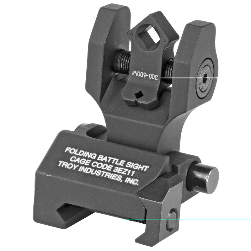 Load image into Gallery viewer, Troy Folding Rear Di-Optic Sight Tritium Black
