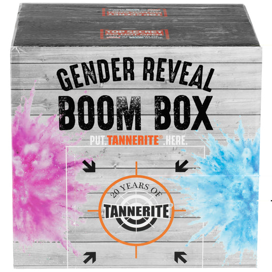 Tannerite Gender Reveal Boom Box Target (Blue or Pink Powder)
