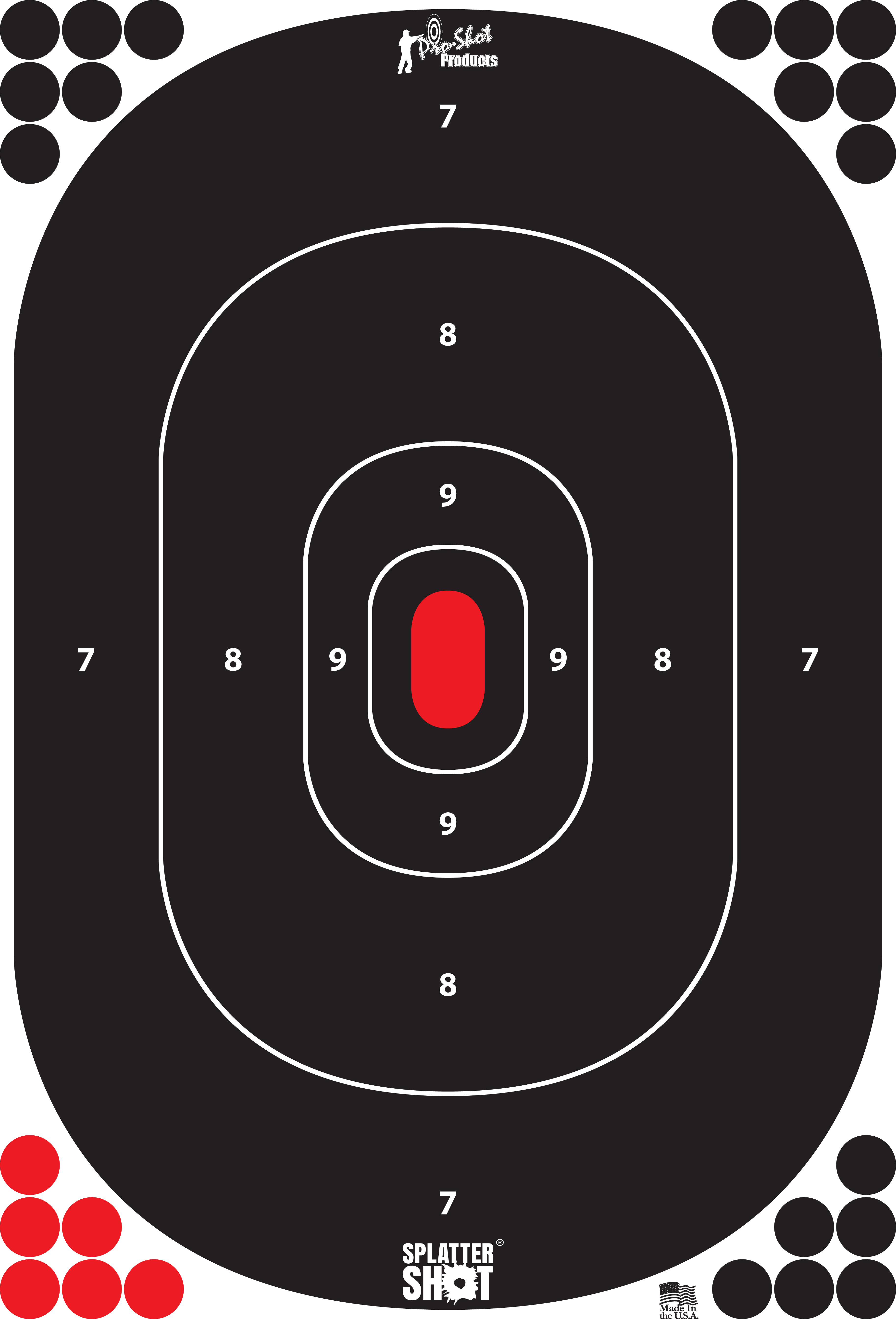 Pro-Shot SplatterShot Self-Adhesive Silhouette Targets, 12x17 in, 5-Pa ...