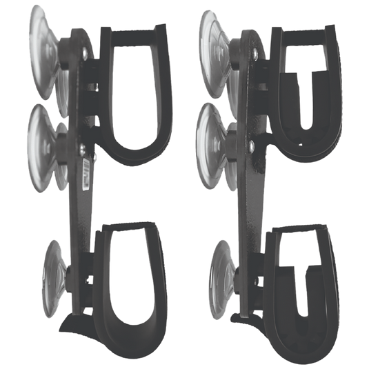rugged gear Rugged Gear 10020 Suction Cup Gun Rack Black Metal Universal