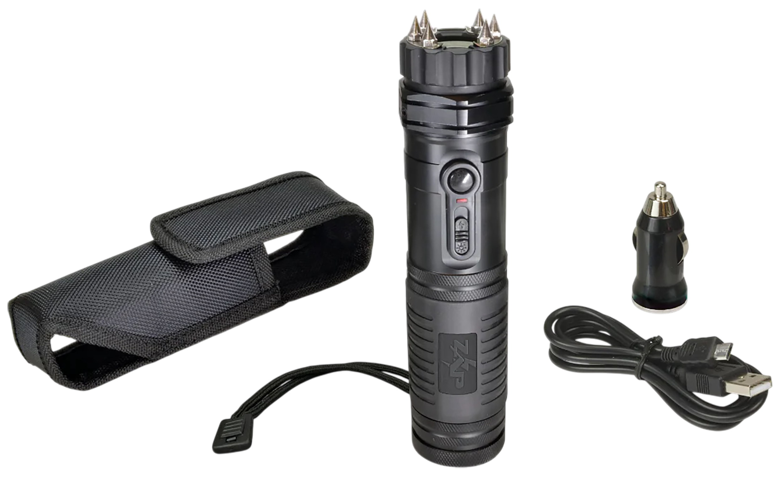 Zap Zap Light Extreme Stun Gun Flashlight, 1,000,000 Volts, 6 Spike El ...