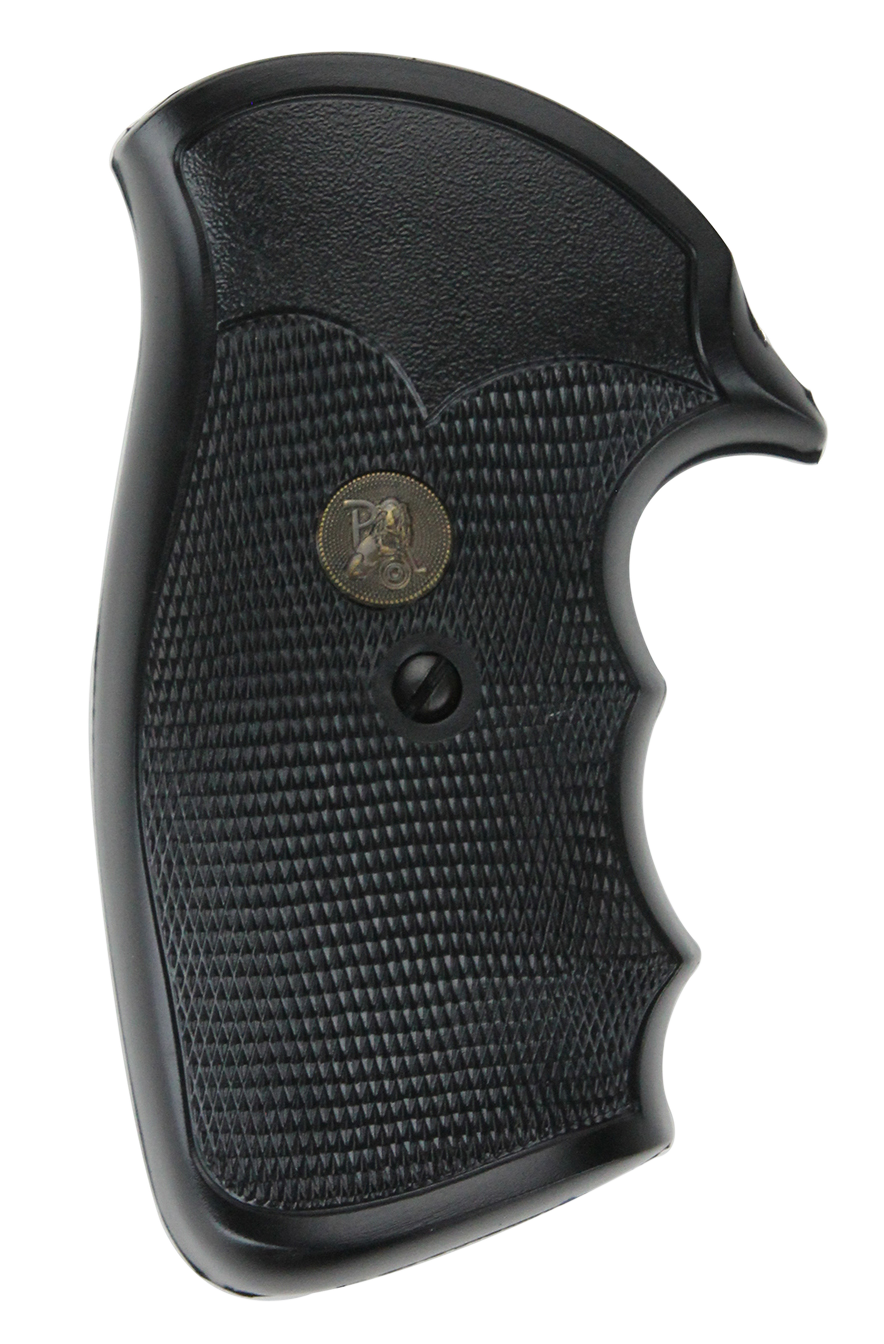 Pachmayr Gripper Revolver Grip, Checkered Black Rubber, Finger Grooves ...