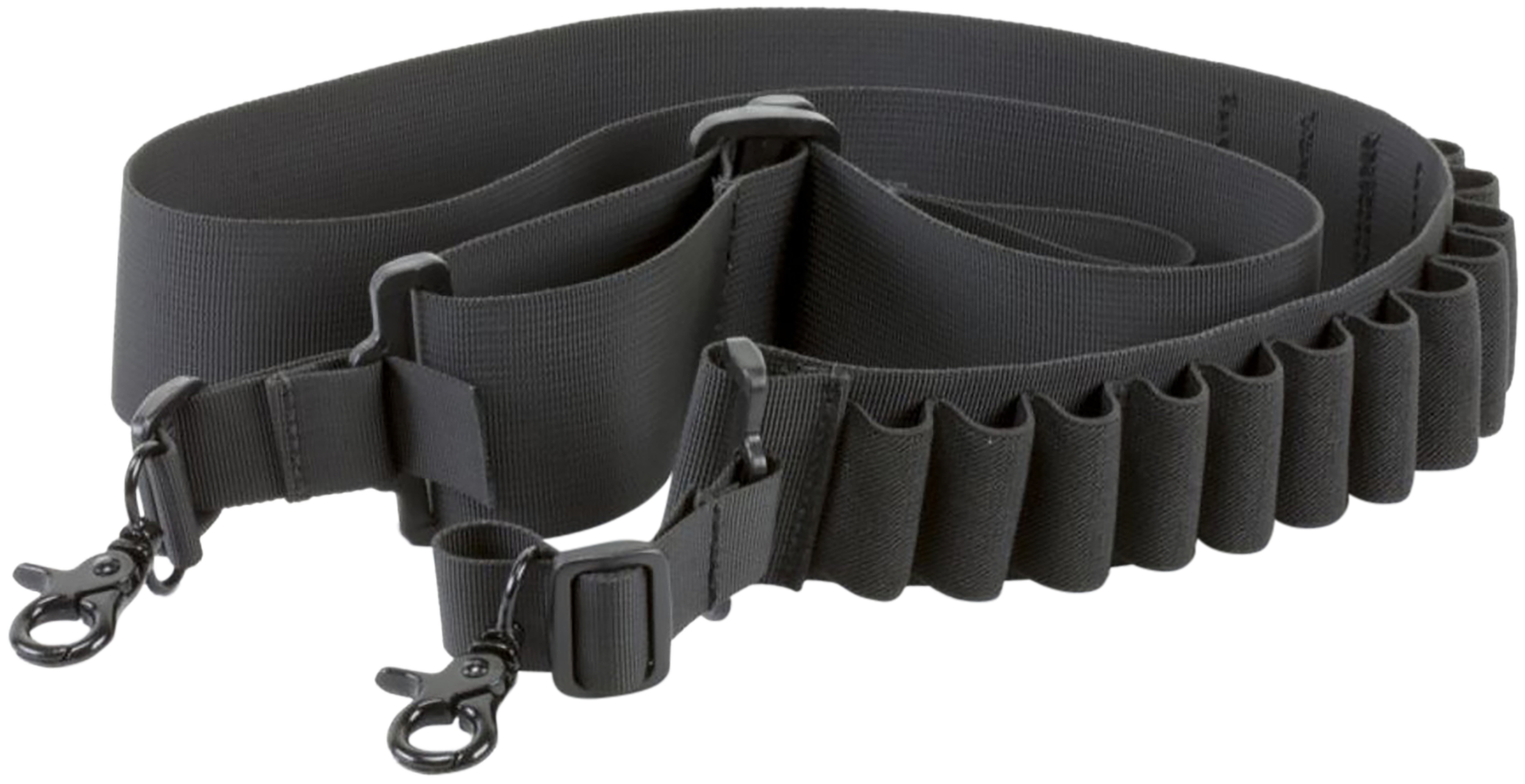 Aim Sports DSBS1 Deluxe Black Nylon Bandolier Shotgun Holds 14 Shells ...