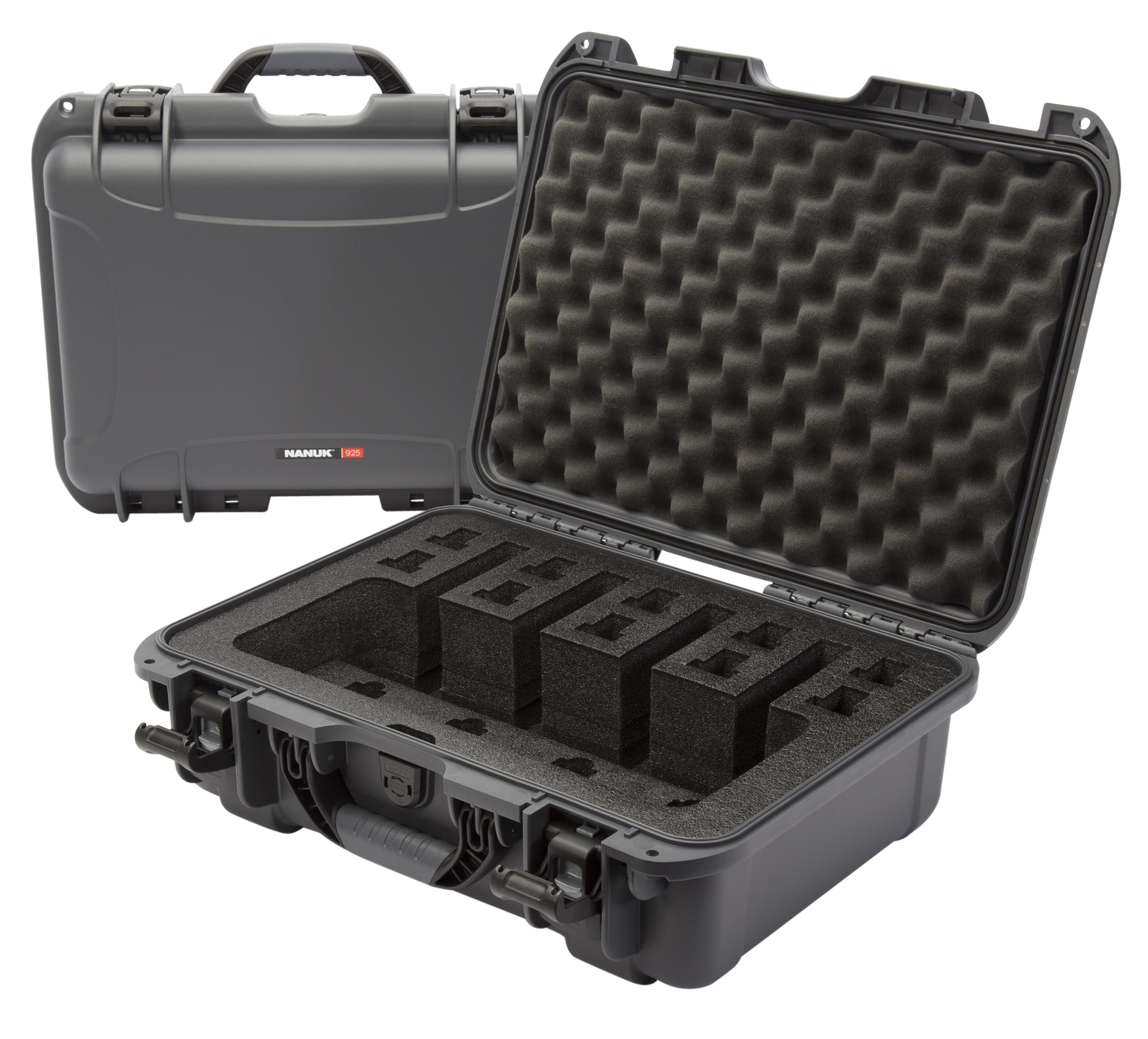 Nanuk 9254UP7 925 4 Up Gun Case Waterproof Graphite Resin W/ Closed-Ce ...