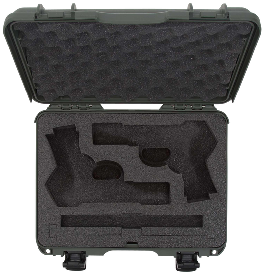 Nanuk 910CLASG6 910 Classic 2 Up Pistol Case Olive Polymer W/ Latches ...