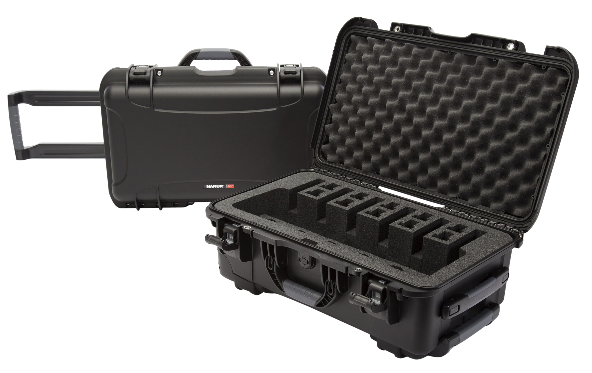 Nanuk 9356UP1 935 6 Up Pistol Case Black Polymer W/ Closed-Cell Foam P ...