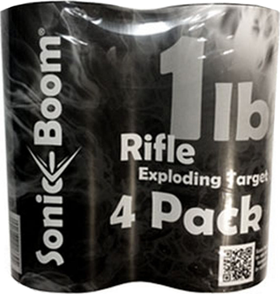 SONIC BOOM Exploding Rifle Targets 4-Pack (Four 1 lb Targets, Total 4 ...