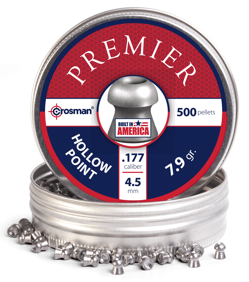 Crosman Premier Hollow Point .177 Caliber Lead Pellets, 7.9 Grain