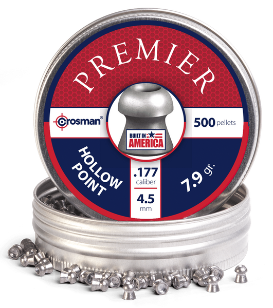 Crosman Premier Hollow Point .177 Caliber Lead Pellets, 7.9 Grain