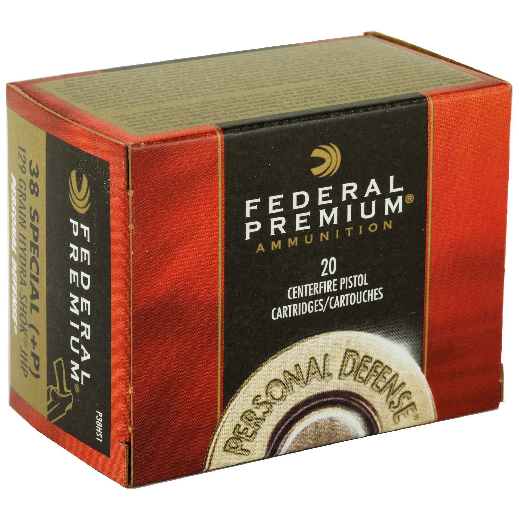 Federal Premium Hydra-Shok .38 Special +P 129gr Jacketed Hollow Point ...