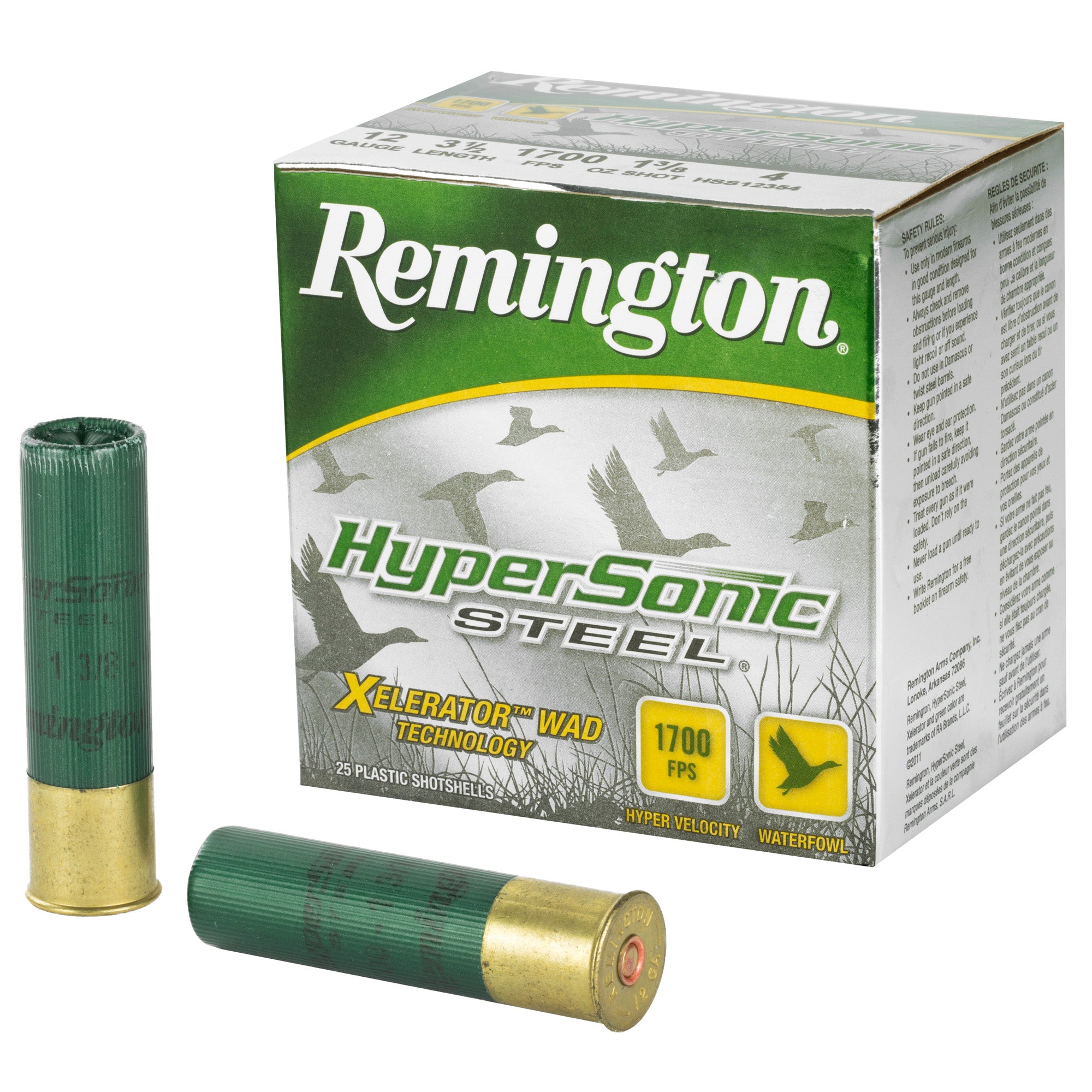 Remington HyperSonic Steel 12 Gauge 3.5in #4 Waterfowl Shotshells 1700 ...