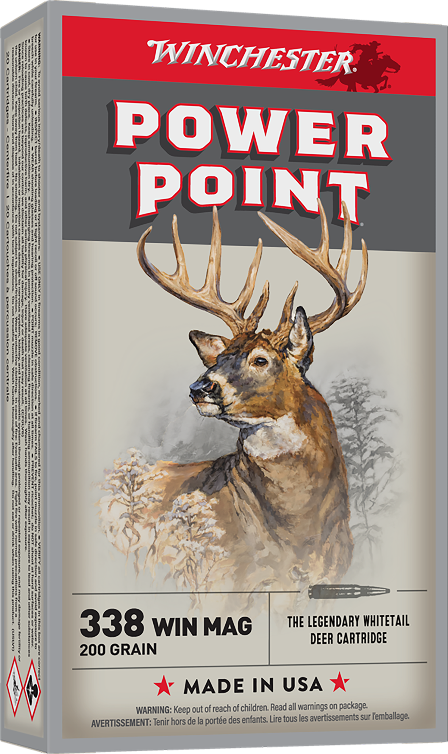 Winchester Ammo Super-X Power-Point .338 Win Mag 200gr Jacketed Soft P ...