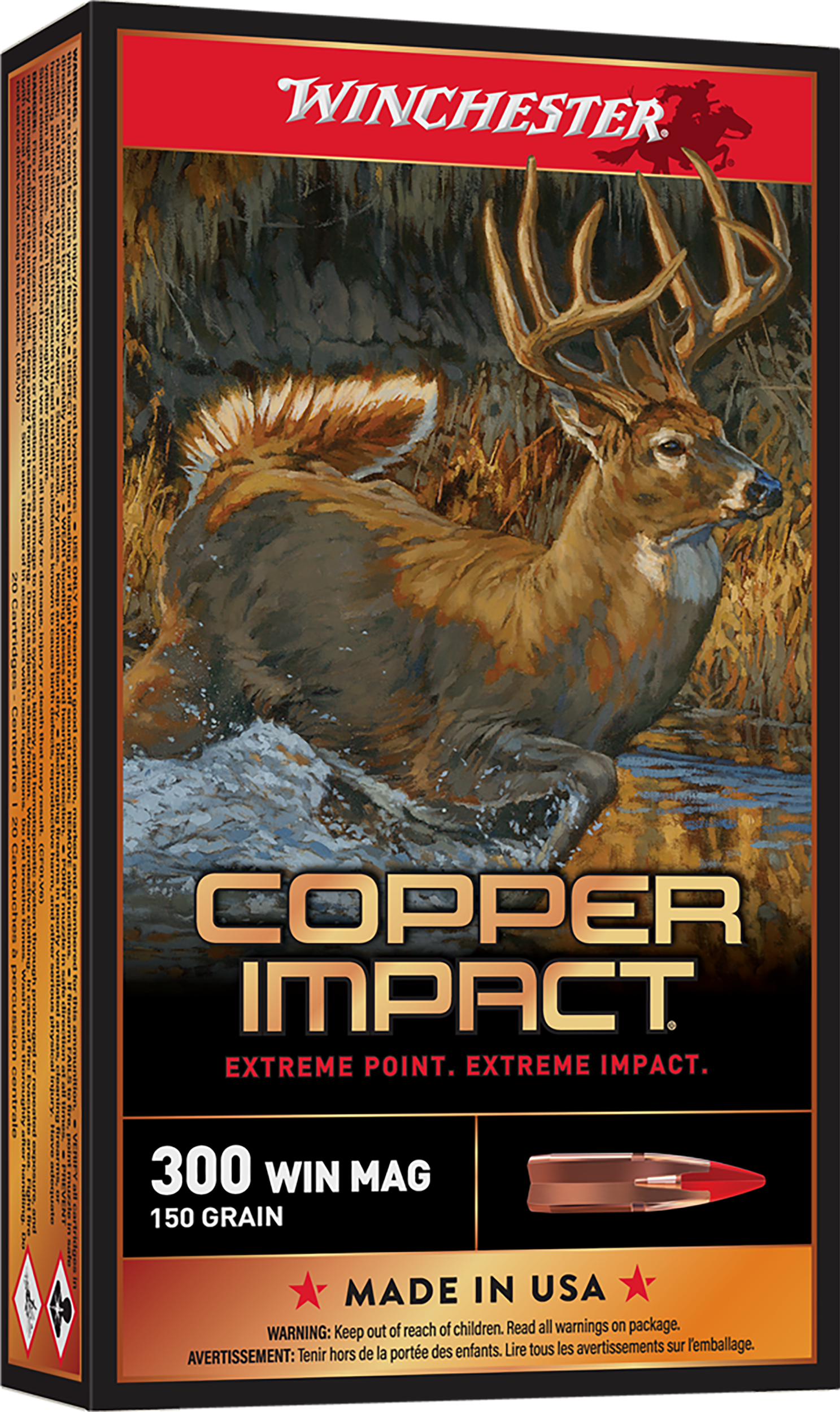 Winchester Ammo Copper Impact .300 Win Mag 150gr Lead-Free Copper Extr ...