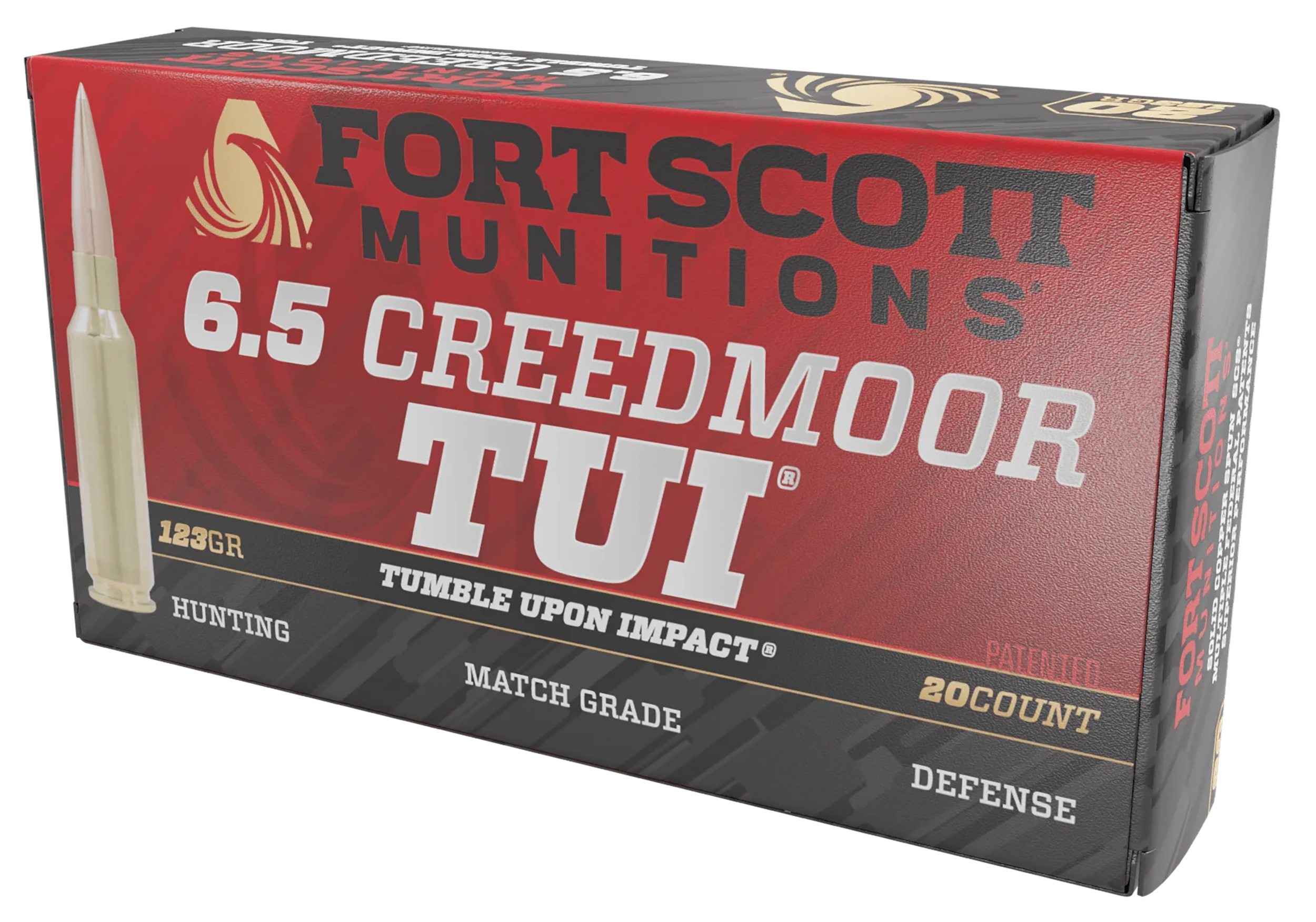 Fort Scott Munitions 6.5 Creedmoor 123gr TUI Solid Copper Spun Rifle A ...