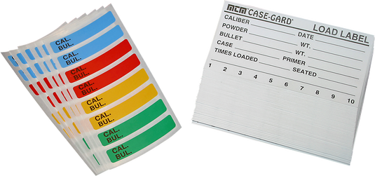 Load My Box Sticker MTM Case-Gard Universal Reloading Load Labels w/ Color-Coded Stickers ...