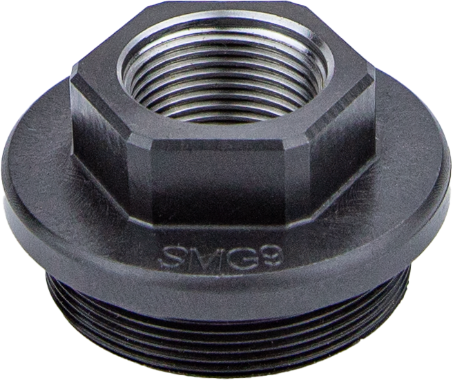 KGM Suppressors SMG9 Direct Thread Adapter, Black Nitride Steel, 1/2x3 ...