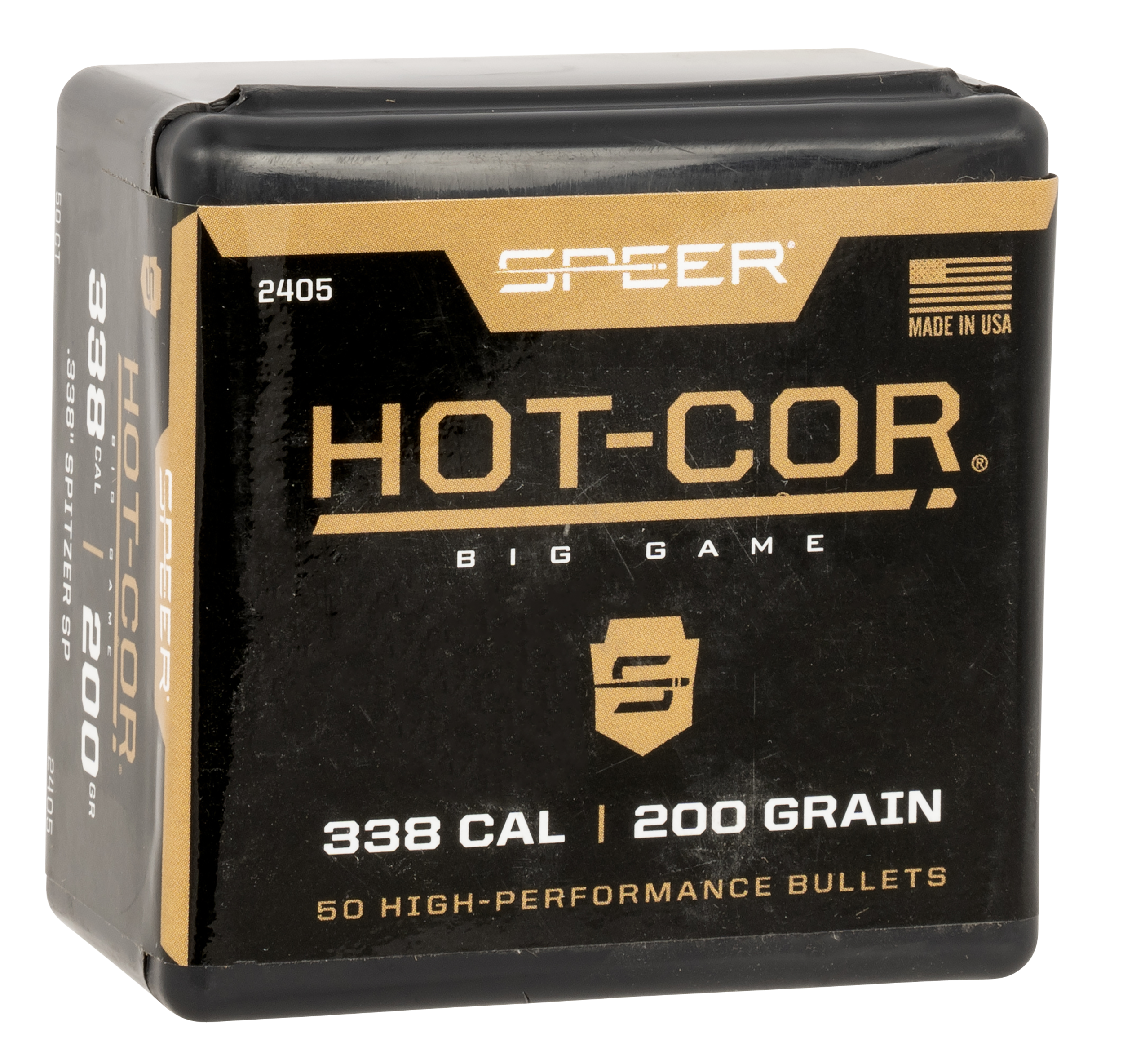 Speer Hot-Cor .338 Cal 200gr Spitzer Soft Point Rifle Reloading Bullet ...