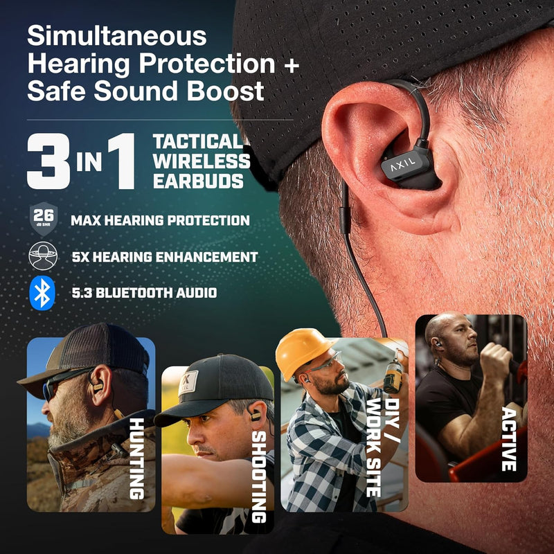 Load image into Gallery viewer, AXIL LLC GSX 3.0 Wireless Bluetooth Earbuds, IP65 Water/Sweat Resistant – GSX 3.0 B
