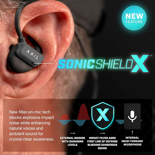 AXIL LLC GSX 3.0 Wireless Bluetooth Earbuds, IP65 Water/Sweat Resistant – GSX 3.0 B
