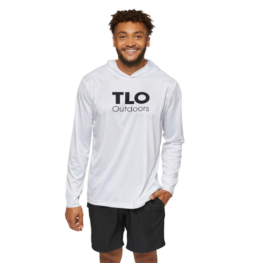 TLO Men's Sports Warmup Hoodie - Black on White