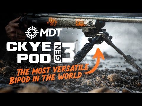 MDT SPORTING GOODS INC CKYE-Pod G3 Single-Pull Throw Lever Bipod, ARCA/Picatinny, 6–15 in, 114100BLK