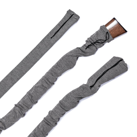 TLO Outdoors Silicon Treated Gun Socks For Rifle, Shotgun, and Gun Storage and Protection Accessories (Gray) - TLO Outdoors