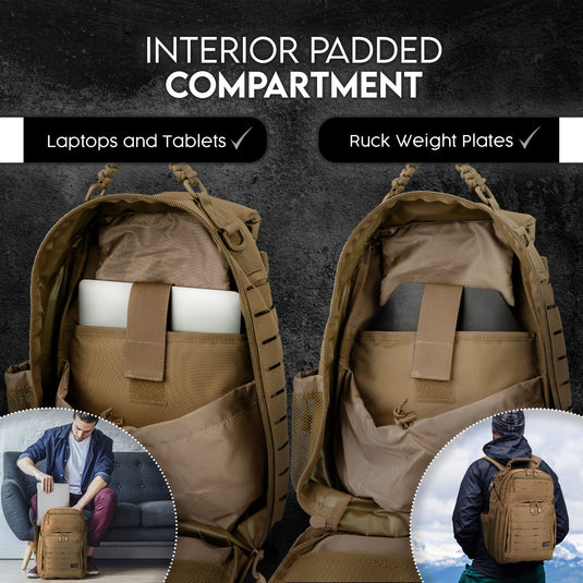 battletac 40l hiking backpack TRAILKICKER Military Tactical for Men, Camping Molle EDC Daypack Army Assault Pack Lightweight Work Backpack with Water Bladder Compartment, Black : Sports & Outdoors designed for hunting Ventura 40L Backpack - Black