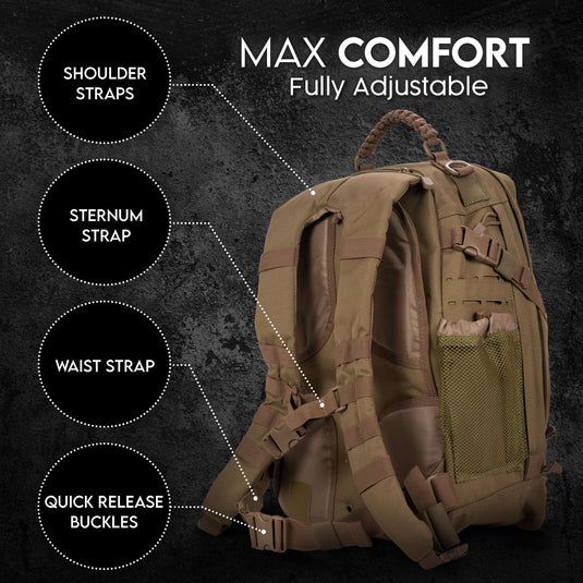 TLO Outdoors TacPack40L Tactical Backpack (40L)