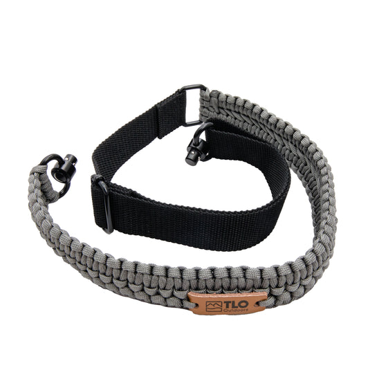 TLO Outdoors Adjustable 2-Point Paracord Tactical Gun Sling for Rifle, Shotgun, and Crossbows